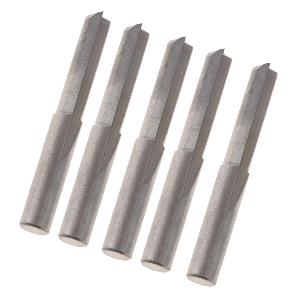 5PCS 6mm Shank Double Flutes CNC Router Bits Straight Engraving Cutters 22mm