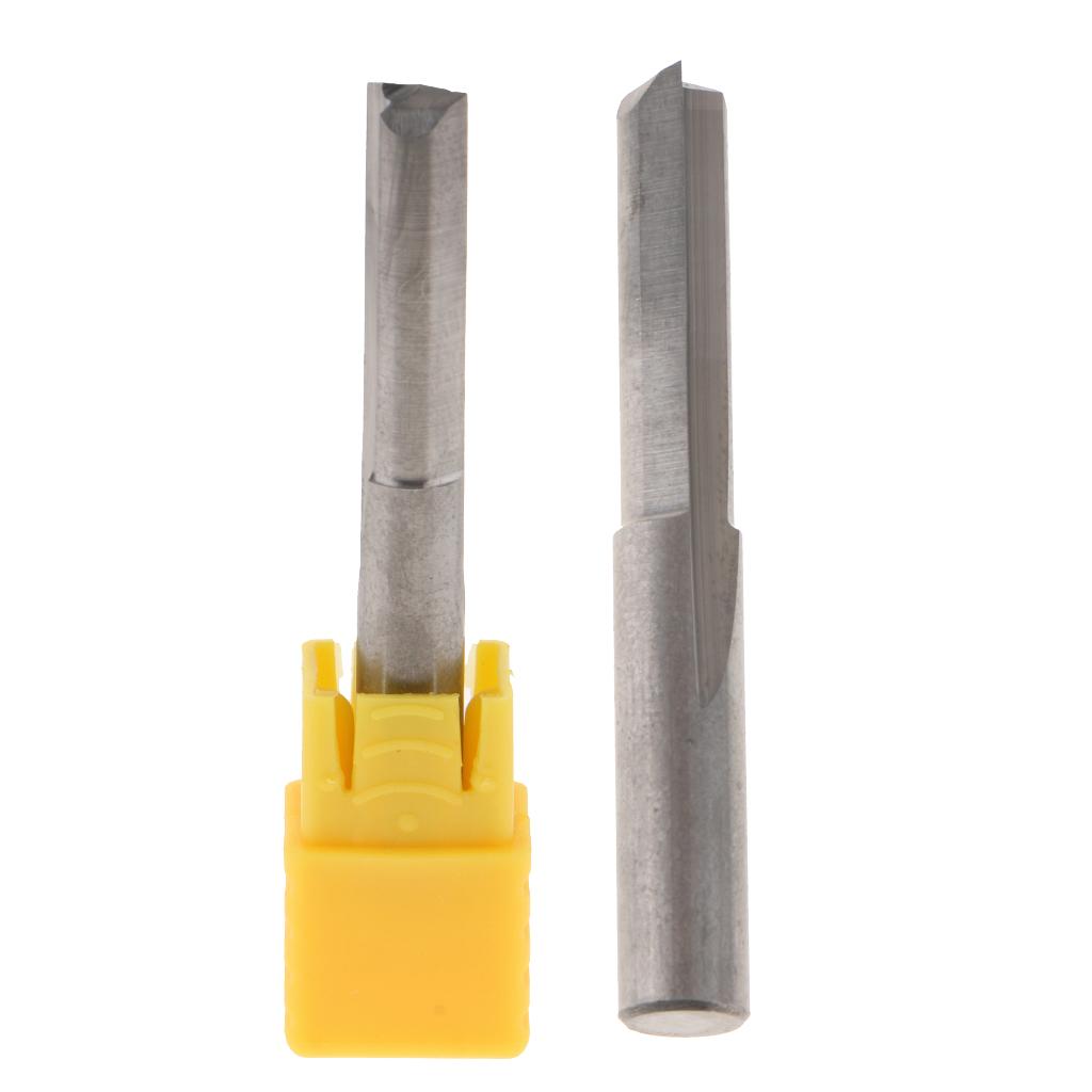 2PCS 6mm Shank Double Flutes CNC Router Bits Straight Engraving Cutters 22mm