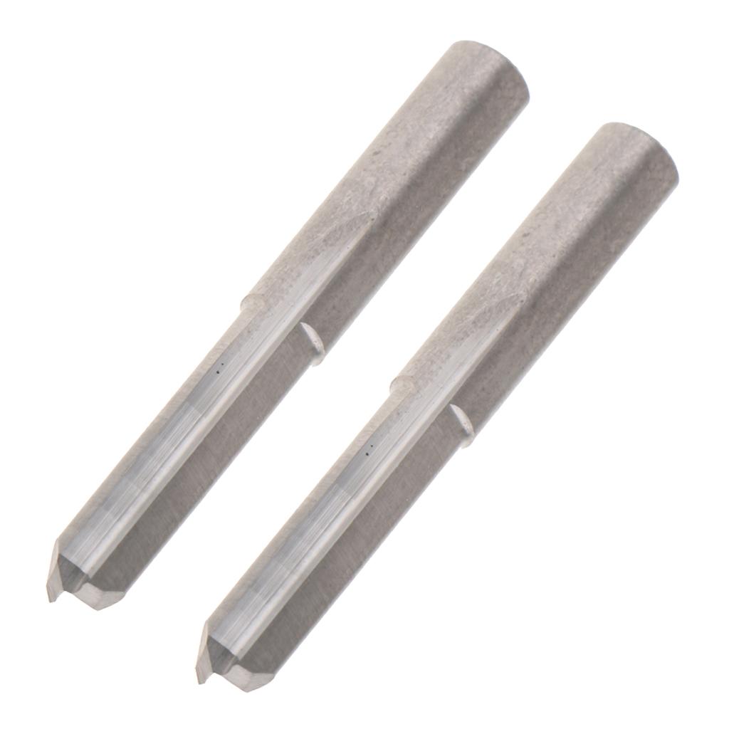 2PCS 6mm Shank Double Flutes CNC Router Bits Straight Engraving Cutters 22mm