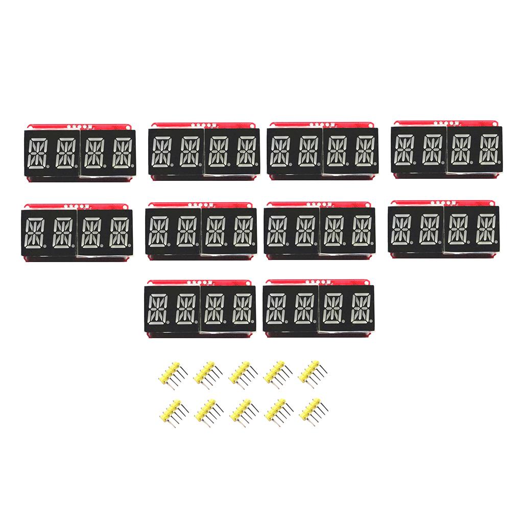 10PCS 0.54inch Red 4Bits Digital Tube LED Display Module I2C For