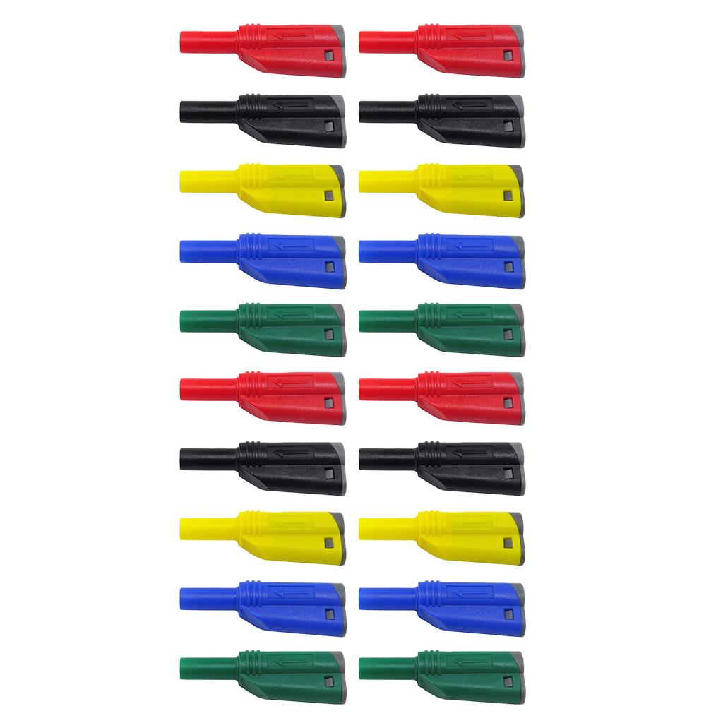 20x P3005 Welding/Assembly 4mm Stack Safety Banana Plug Multimeter Connector