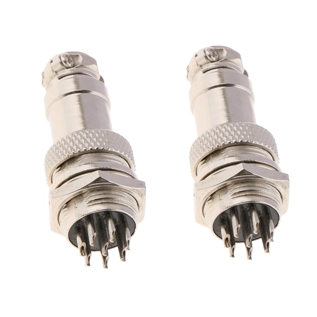 2pair GX16-8Pin Air Plug Aviation Plug And Socket Connector Cable PlugSocket