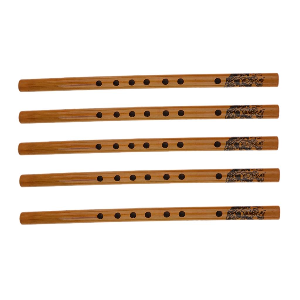 5 Pieces Chinese Bamboo Flute Xiao Woodwind Musical Instrument
