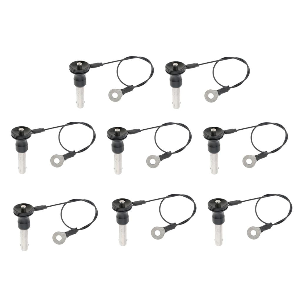 8 Pieces Stainless Steel Ball Lock Quick Release Pin Push Button 8mm-20mm