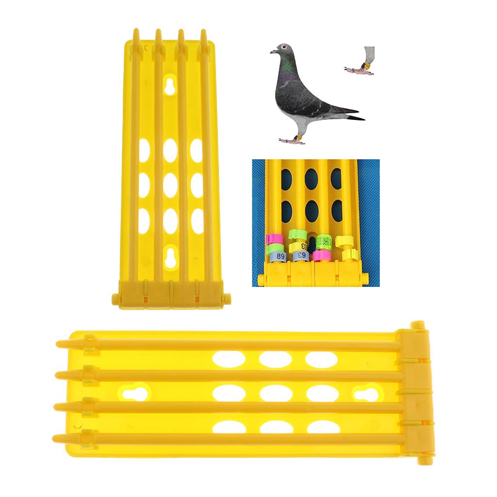 2x Racing Pigeon Supplier Foot Place Pigeon Leg Ring Holder Bands Rack Frame