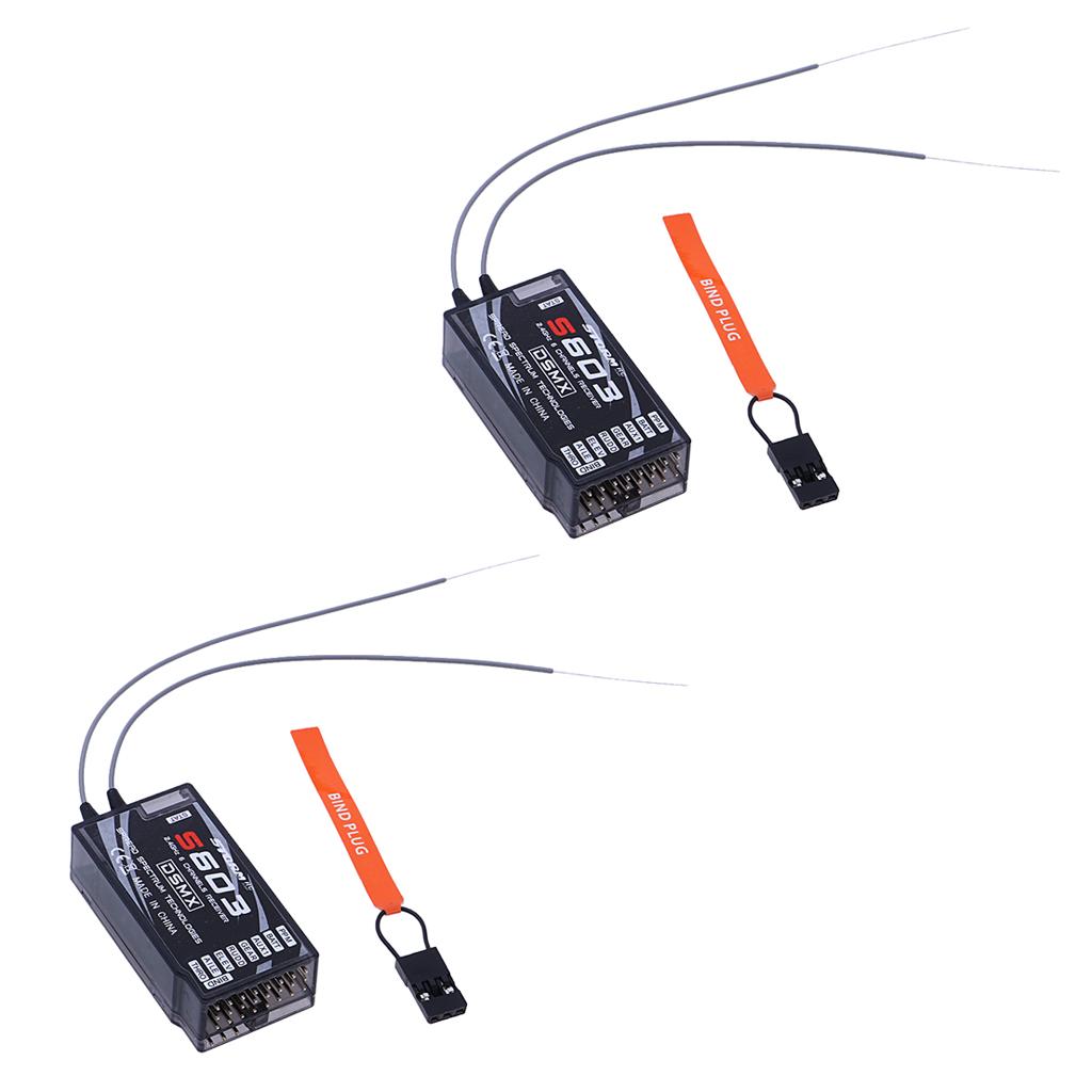 2pcs S603 Receiver 7CH 2.4G for JR SPECTRUM DSM-X DSM2 Transmitter