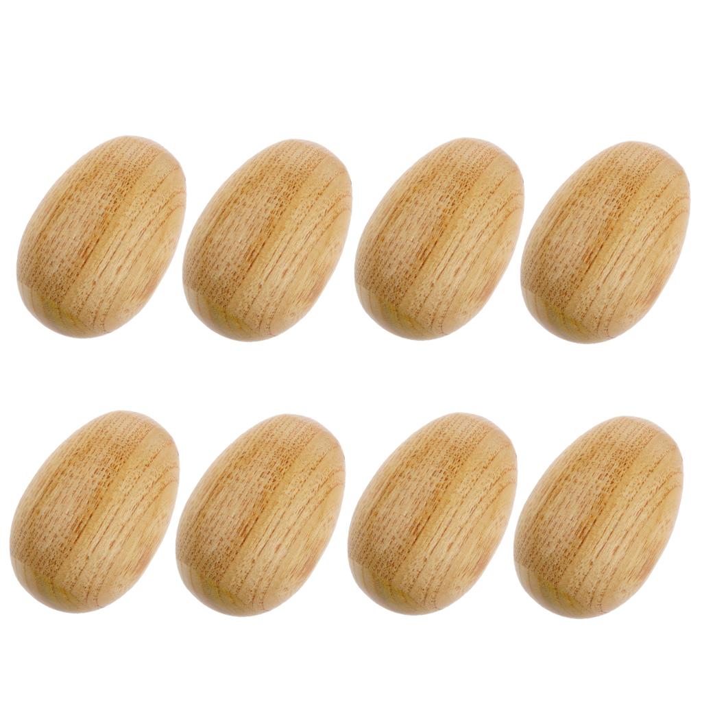 8 Pieces Wooden Egg Shaker Instrument Rattle Toy