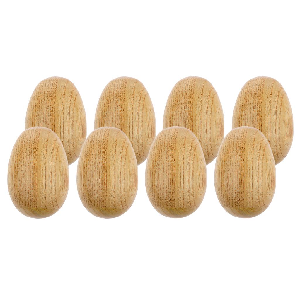 8 Pieces Wooden Egg Shaker Instrument Rattle Toy