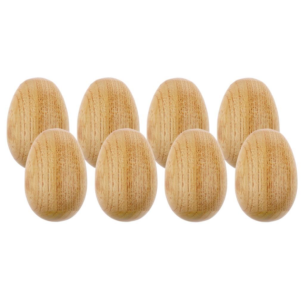 8 Pieces Wooden Egg Shaker Instrument Rattle Toy