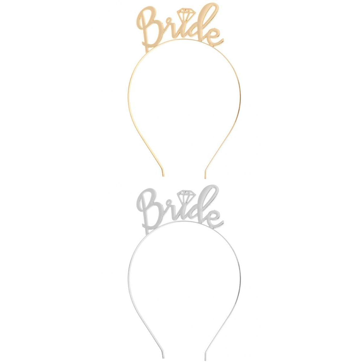 2pcs Bride Tiara Bride To Be Bridesmaid Shower Hen Party Crown Headband