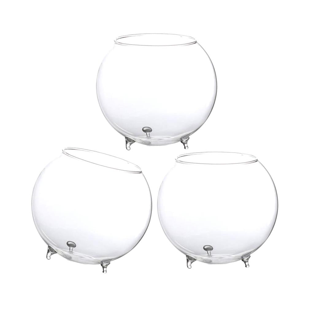 3xClear Glass Flower Hydroponic Vase Micro DIY Landscape Terrarium Bottle S