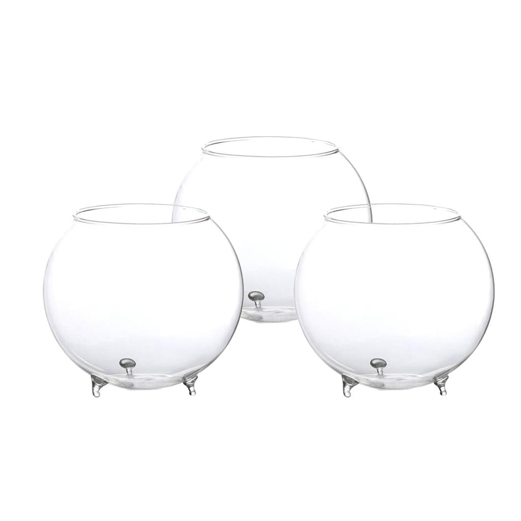 3xClear Glass Flower Hydroponic Vase Micro DIY Landscape Terrarium Bottle S