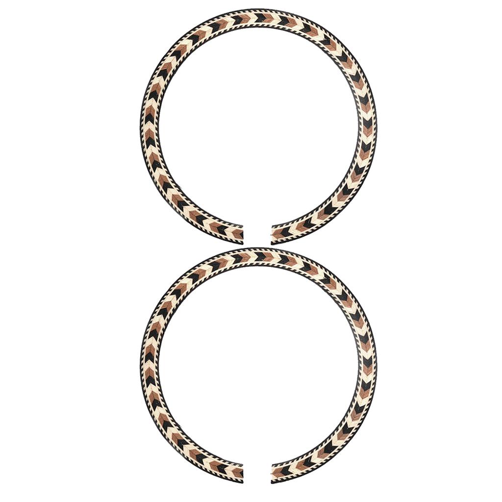 2pcs Wood Soundhole Decal Sticker for Acoustic Classical Guitar Replacement