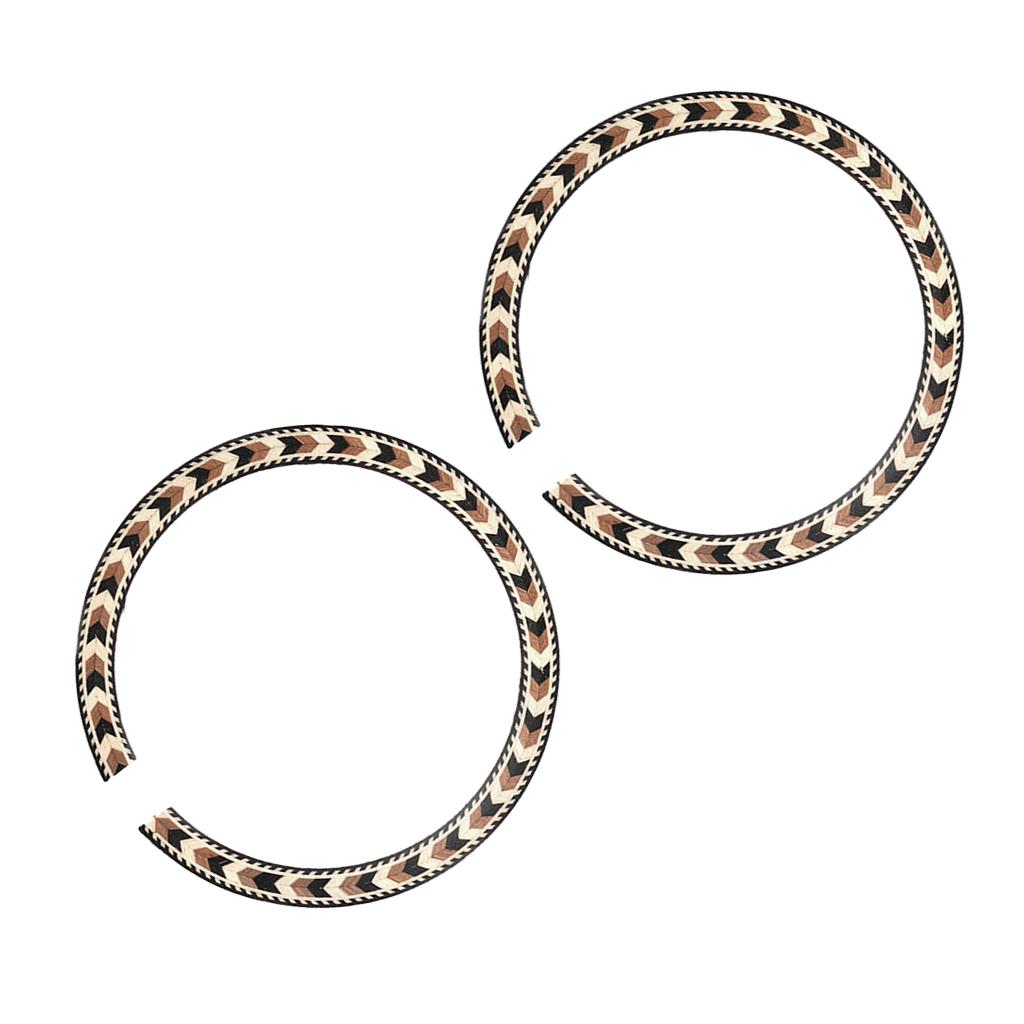 2pcs Wood Soundhole Decal Sticker for Acoustic Classical Guitar Replacement
