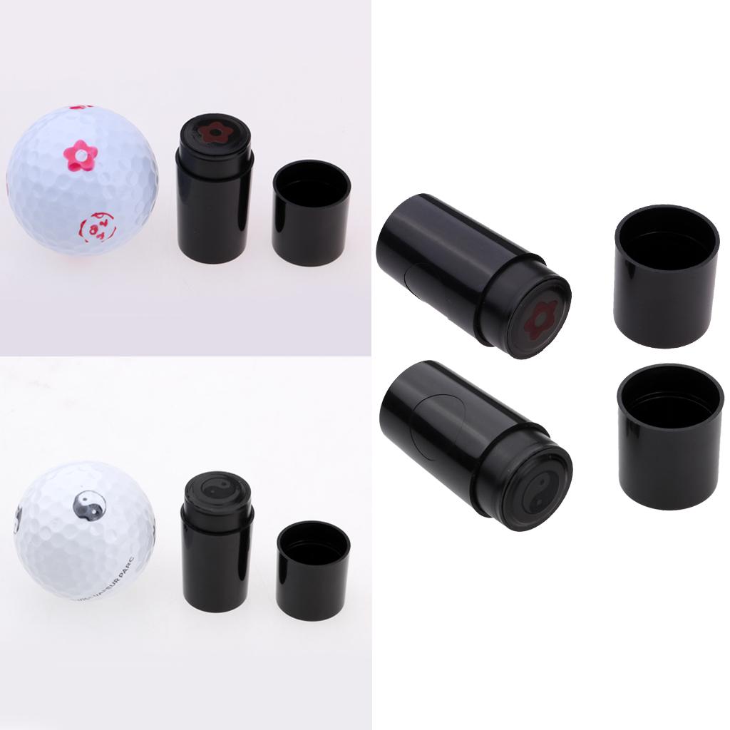 2pcs Golf Ball Stamper Stamp Marker Club Accessory Training Aids Keepsake