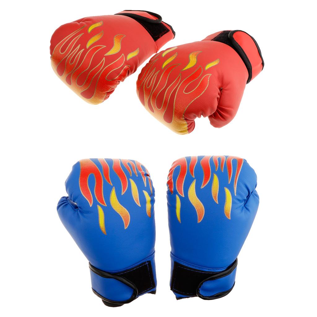 2 Pairs PU Boxing Training Gloves MMA Fighting Punching Sandbag Sanda Mitts