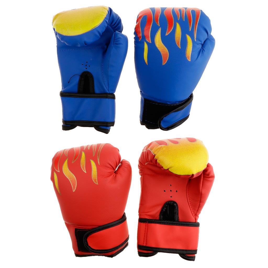 2 Pairs PU Boxing Training Gloves MMA Fighting Punching Sandbag Sanda Mitts