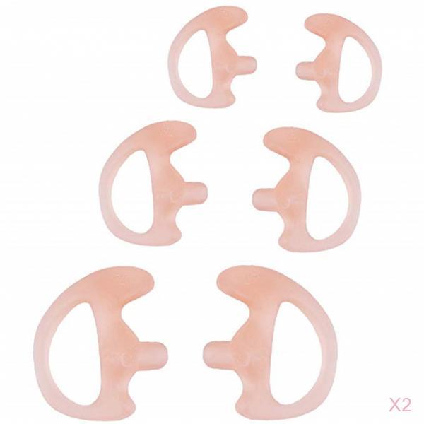 6 Pairs Silicone Ear Bud for Covert Acoustic Tube Earpiece For Two-way Radio