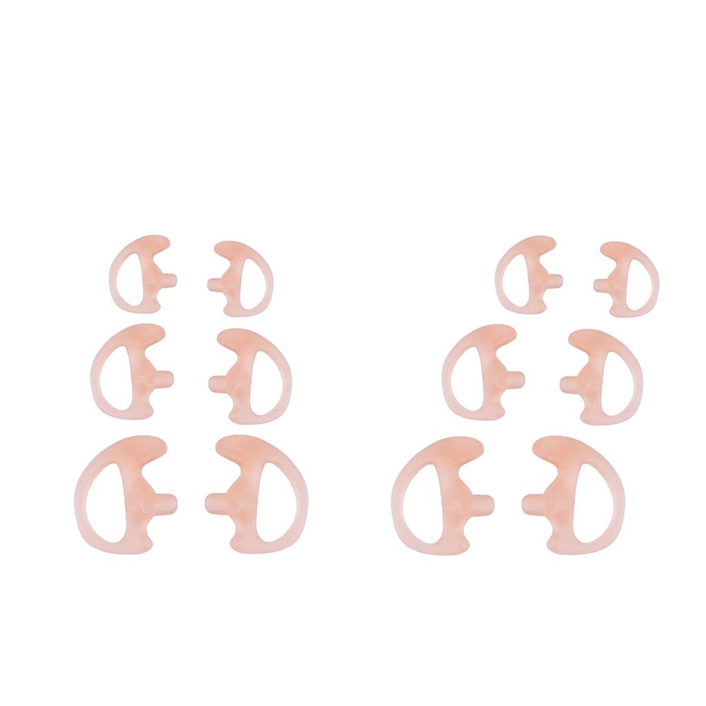 6 Pairs Silicone Ear Bud for Covert Acoustic Tube Earpiece For Two-way Radio