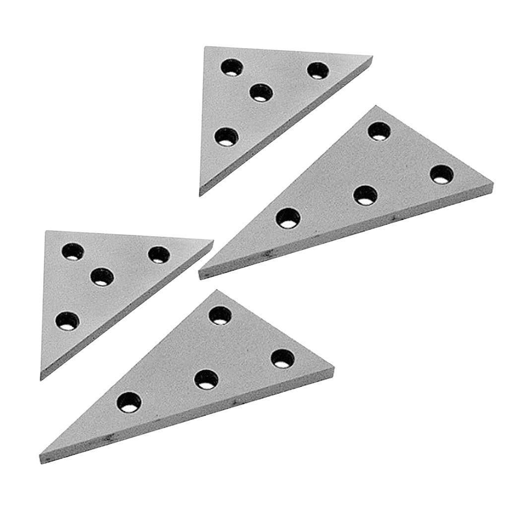 30-60 - 90 angle and 45-45 - 90 ANGLE PLATE SET PLATES STEEL 4pcs Set
