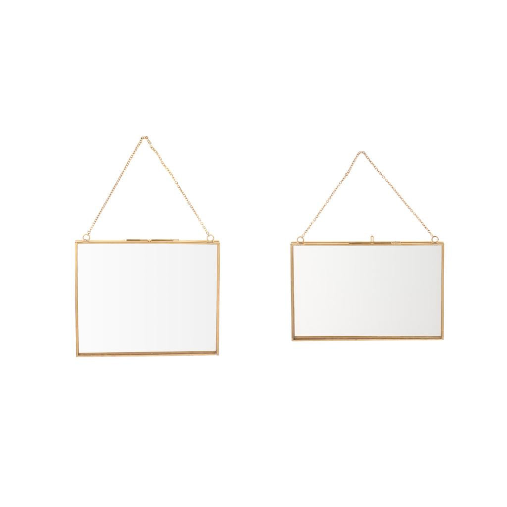 2xDouble Side Hanging Photo Picture Frame Plant Specimen Frame 2 Size
