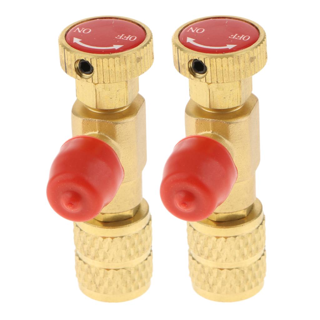 2PCS Freezing Medium Liquid Loading Safety Valve Pressure Relief Valve Brass