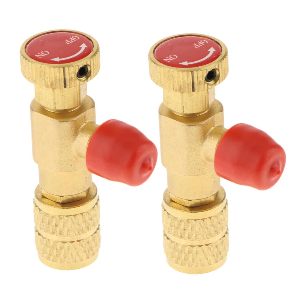 2PCS Freezing Medium Liquid Loading Safety Valve Pressure Relief Valve Brass