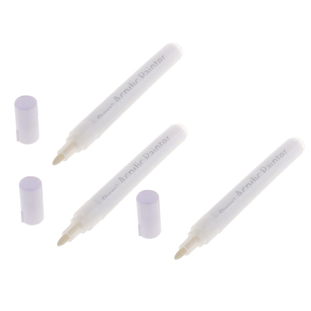 3 set Acrylic Paint Markers Art Permanent Painting Metal Glass Markers Pens