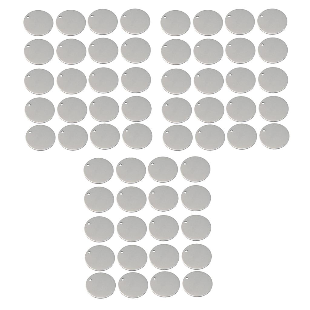 60Pcs 6/15/20mm Round Blank Stamping Charms Tag Pendants for Jewelry Making
