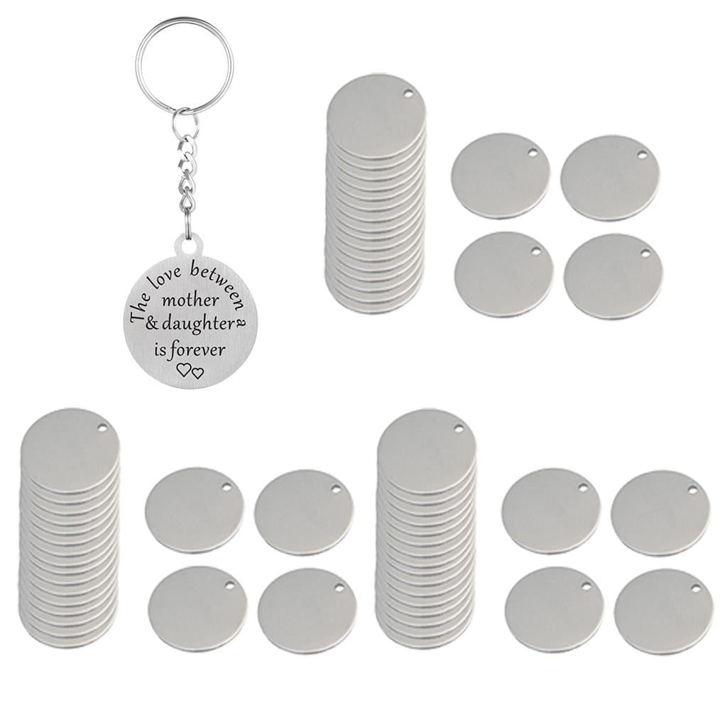 60Pcs 6/15/20mm Round Blank Stamping Charms Tag Pendants for Jewelry Making