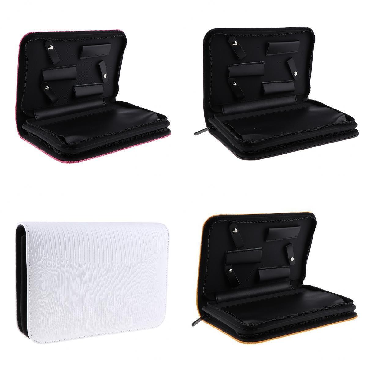 4pcs Soft Leather Hair Scissors Shears Case Hairdressing Comb Pouch Holster