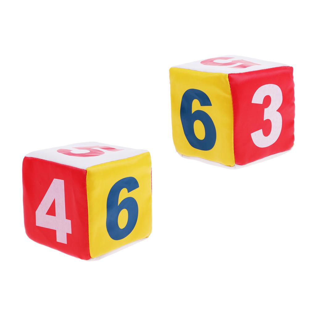 2pcs Sponge Dice Foam Dot Dice Playing Dice for Enlightenment Cognition 1-6