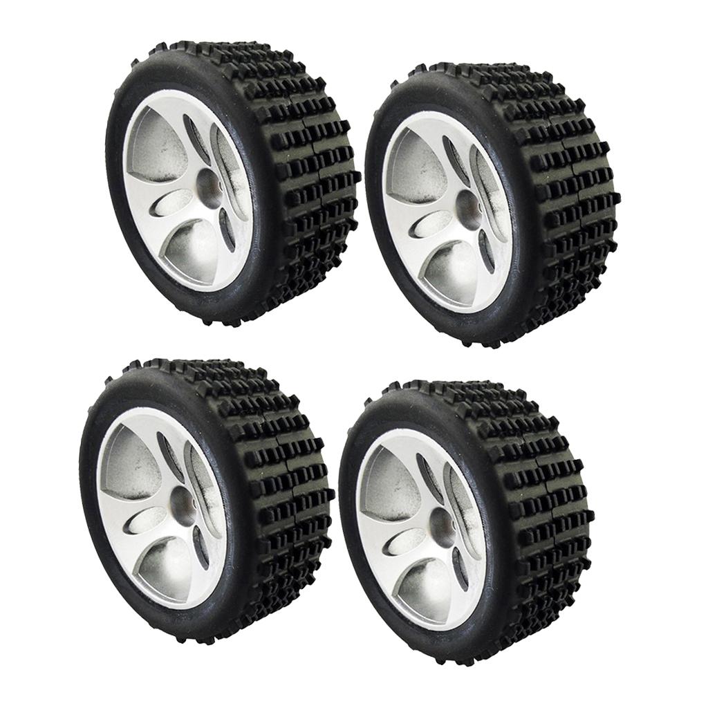 4 Pieces 1/18 RC Car Truck Spare Parts Tires Wheels A959-01 for Wltoys A959