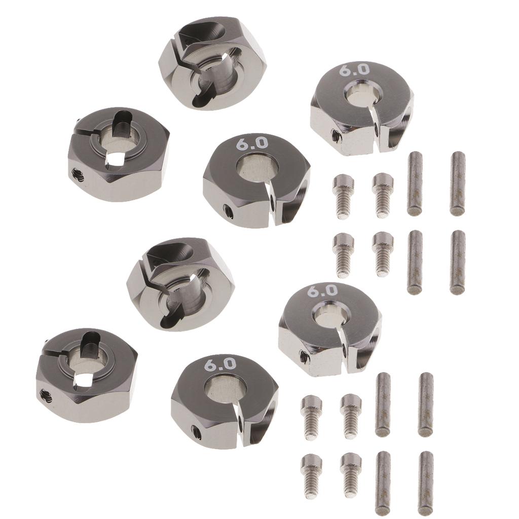 12x6mm Wheel Hex Rim Hub Drive Adapter for 1/10 Slash RC Car 8Pieces