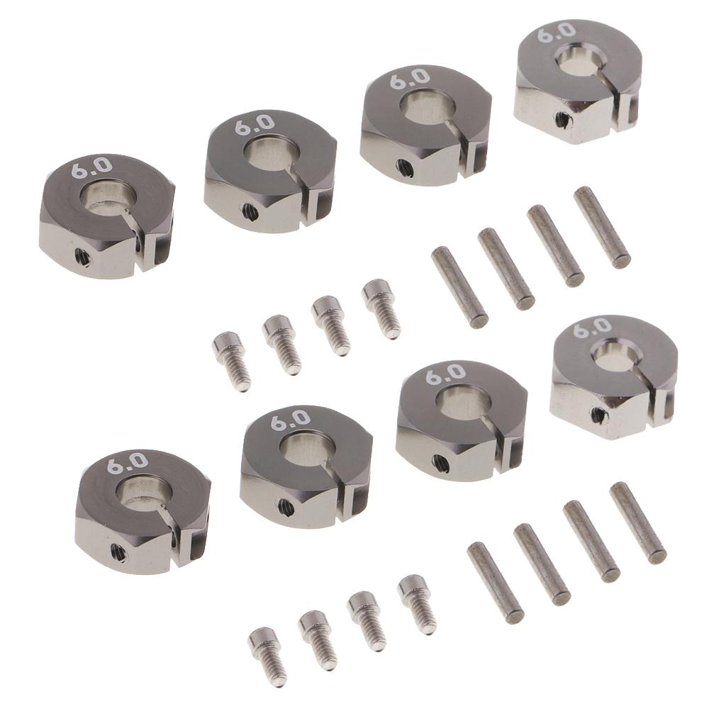 12x6mm Wheel Hex Rim Hub Drive Adapter for 1/10 Slash RC Car 8Pieces
