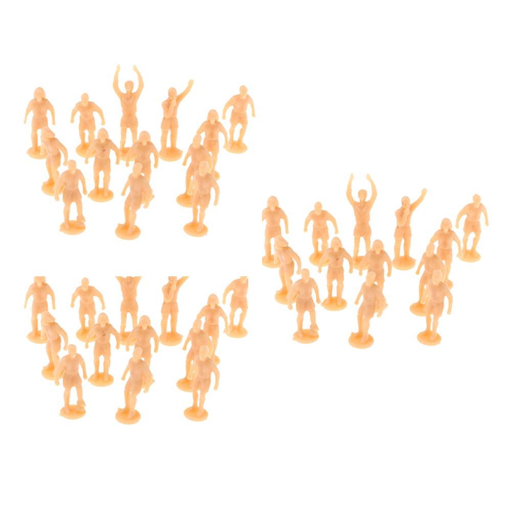 1/87 HO Layout Soccer Football Player Action Figure Model Toys Unpainted 36X