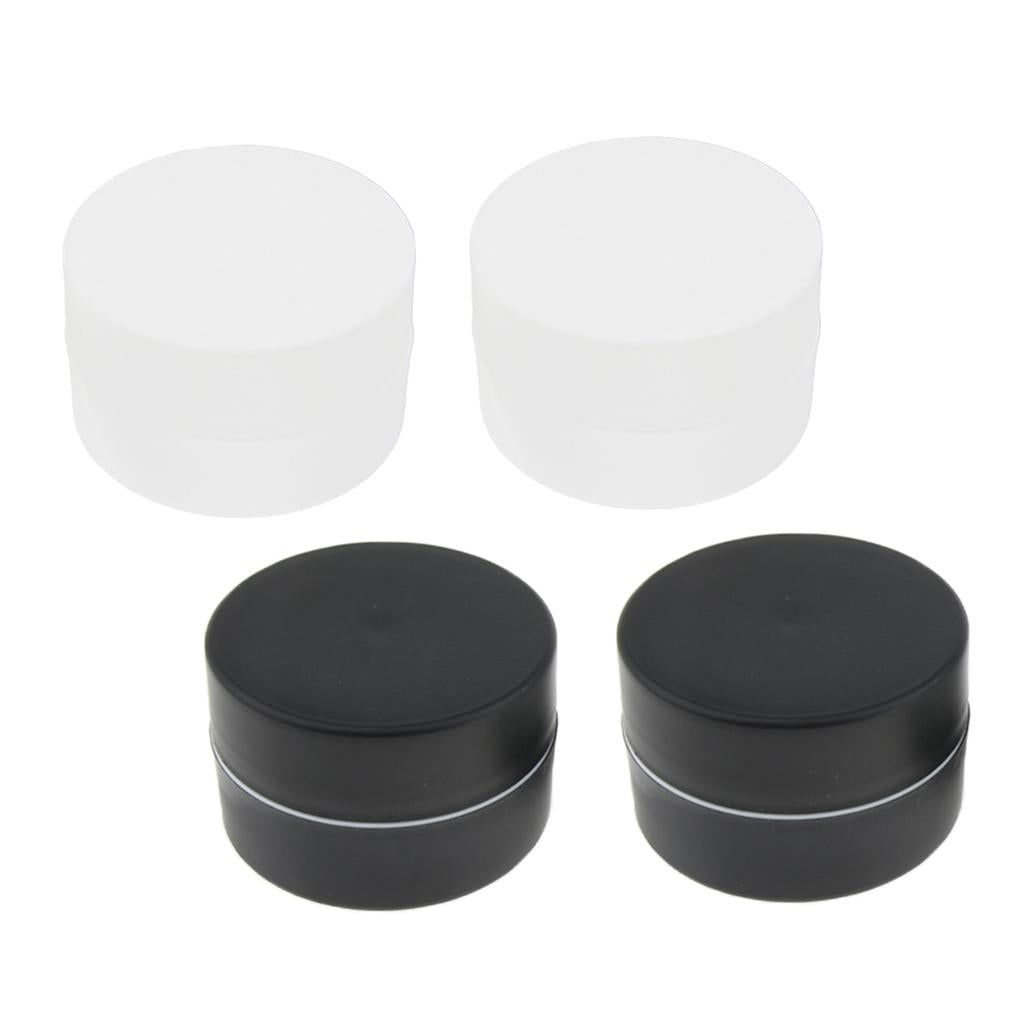 4X 2Layer Cream Jar Canning Bottle Round Empty PP Plastic Cosmetic Container