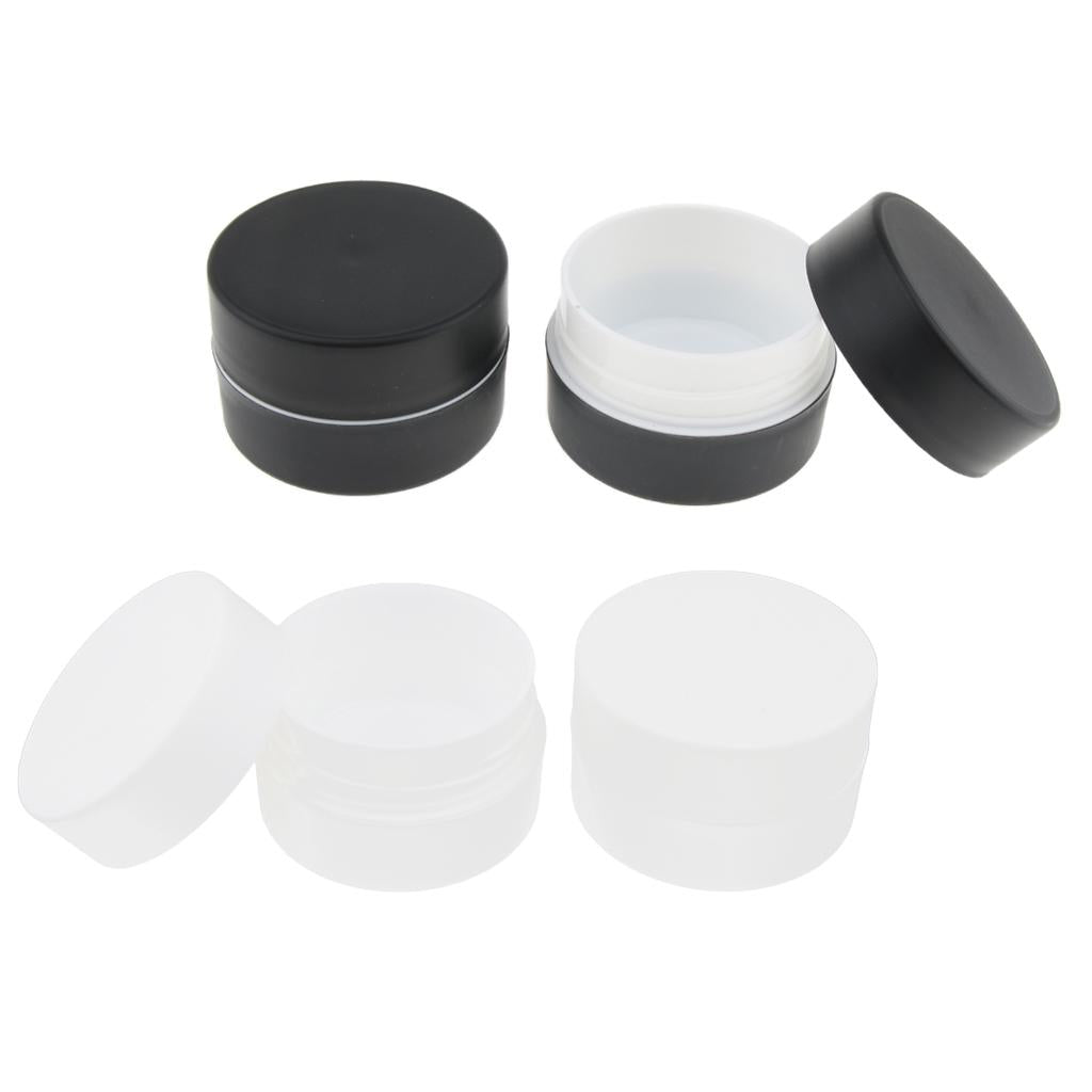 4X 2Layer Cream Jar Canning Bottle Round Empty PP Plastic Cosmetic Container