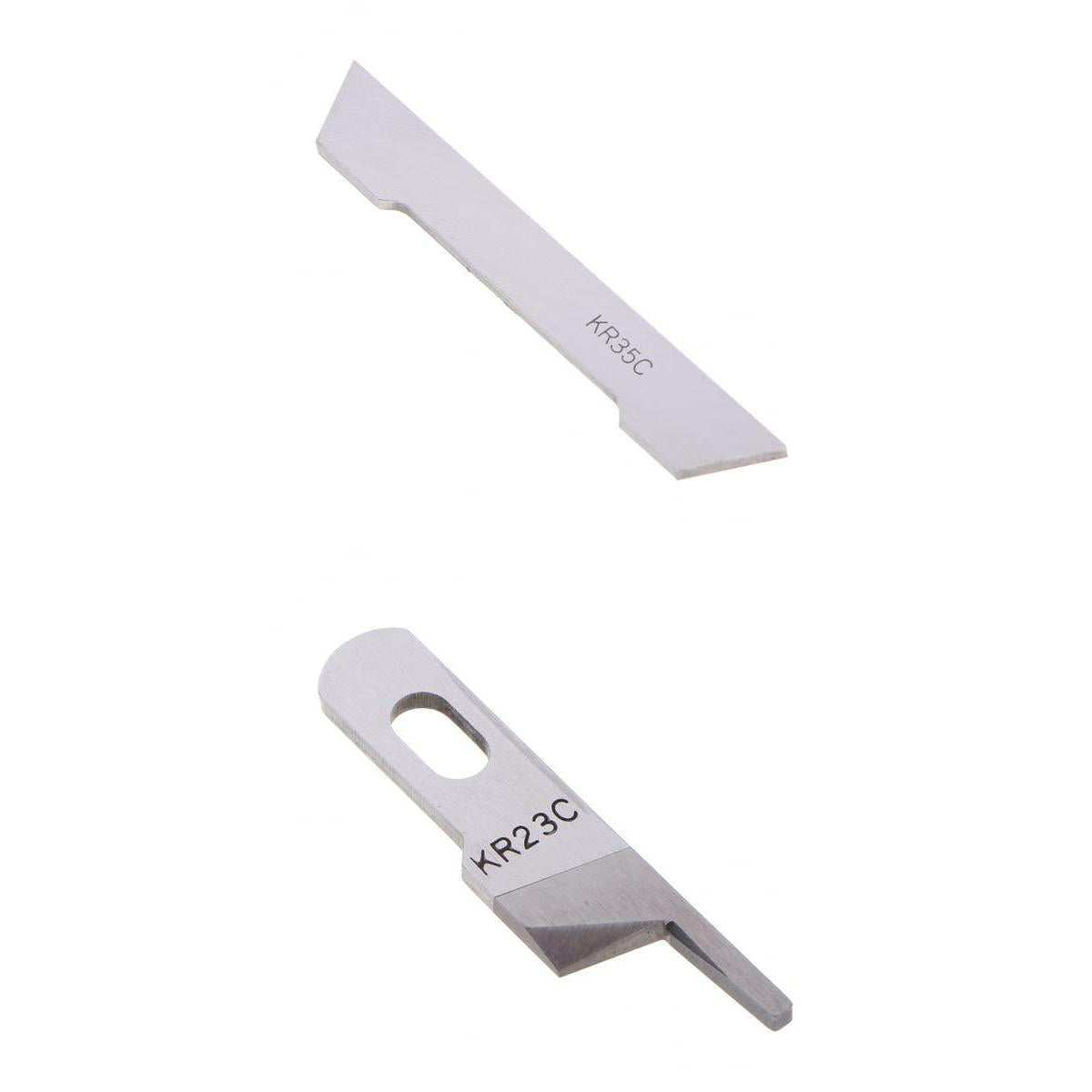 2pcs Sewing Machine Upper & Lower Knife for Juki Overlock MO-2516 MO-2414