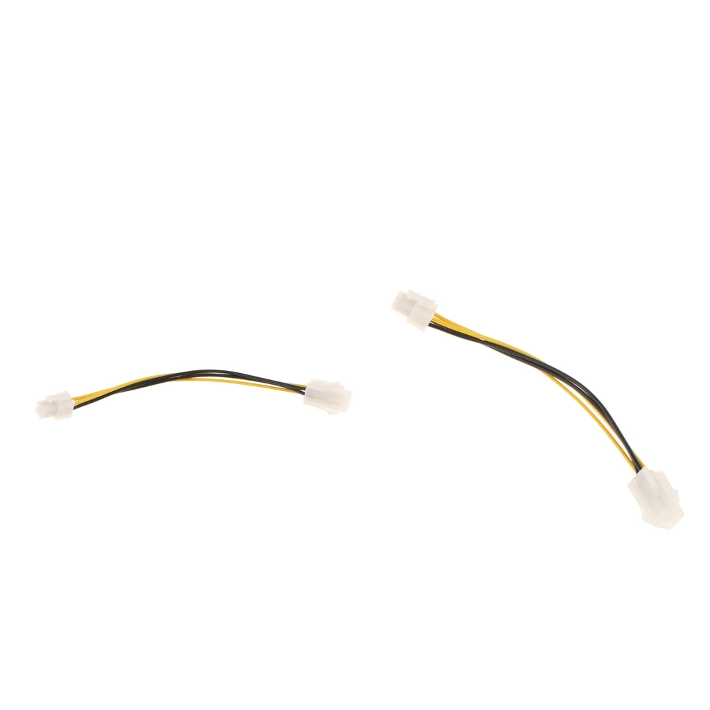 2Pcs 18cm/ 7inch ATX Power Supply 4-Pin CPU Fan Extension Cable 4Pin M/F