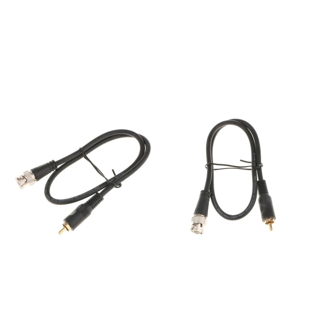2x BNC Male to RCA Male Coax RF Jumper BNC RCA Converter Cable 0.5meter