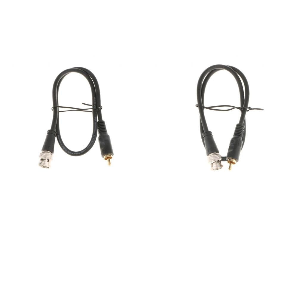 2x BNC Male to RCA Male Coax RF Jumper BNC RCA Converter Cable 0.5meter