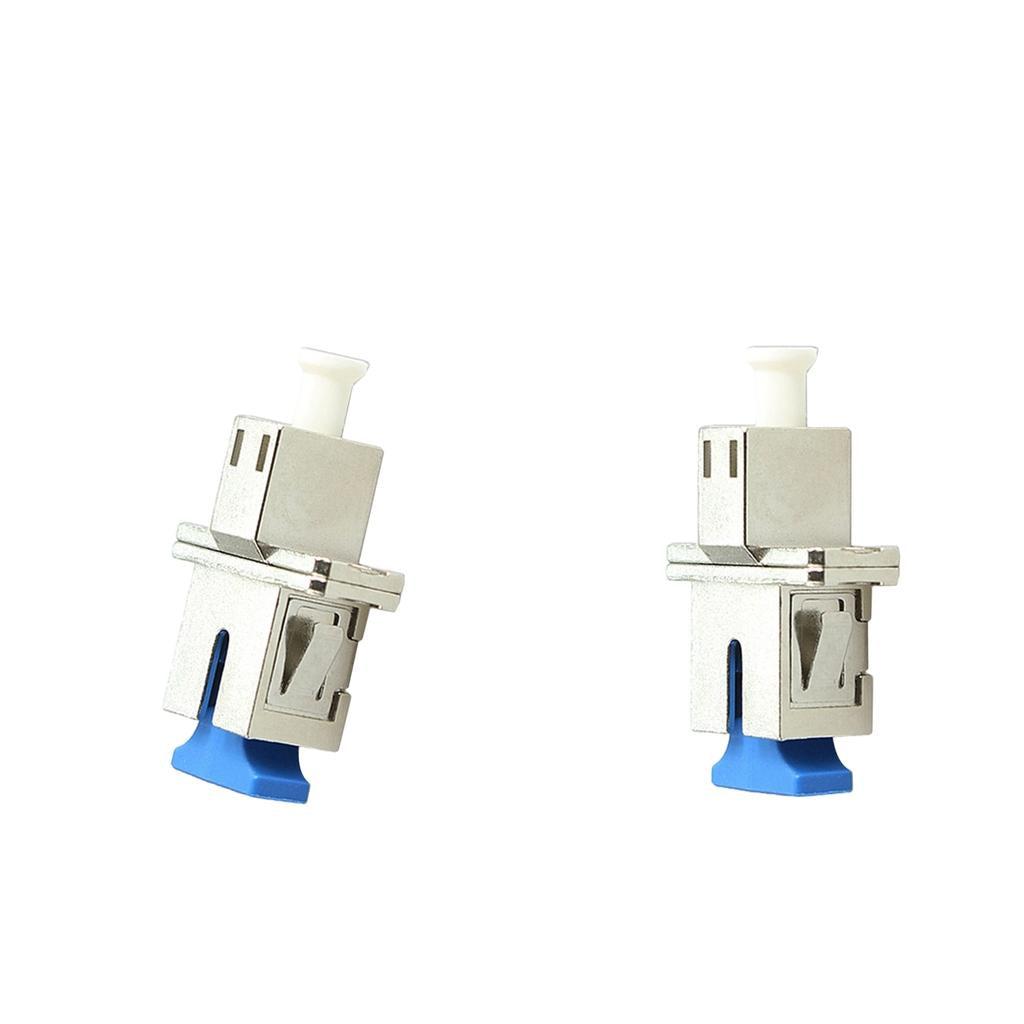 2pcs SC to LC Single Mode Metal Housing Fiber Optic Adapter SC-LC Coupler