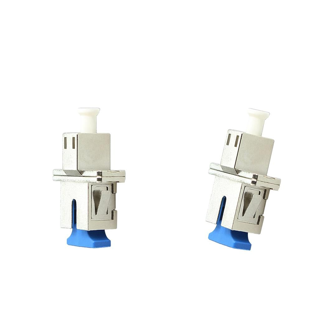 2pcs SC to LC Single Mode Metal Housing Fiber Optic Adapter SC-LC Coupler