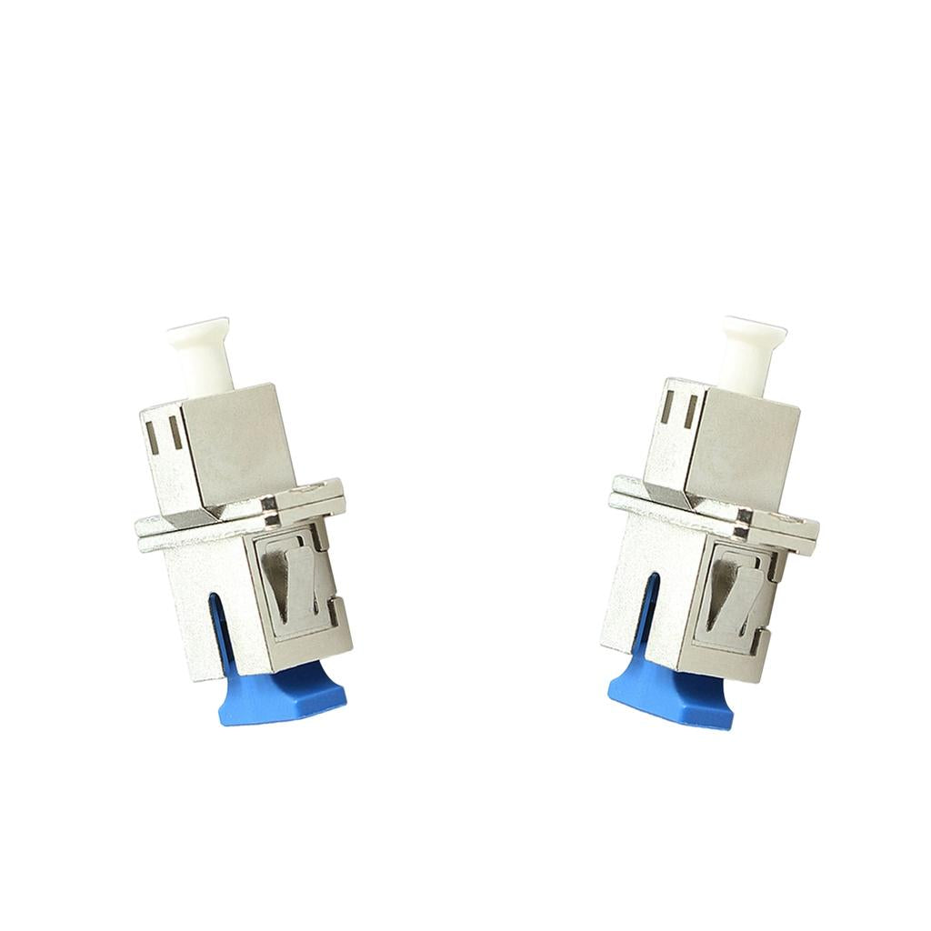 2pcs SC to LC Single Mode Metal Housing Fiber Optic Adapter SC-LC Coupler