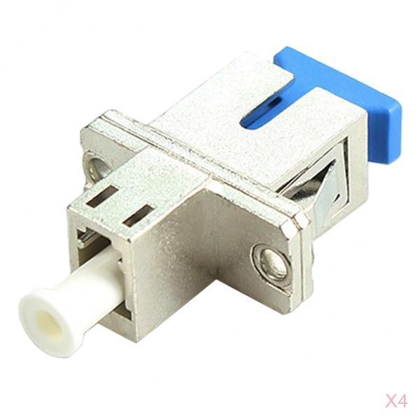 4x SC to LC Single Mode Metal Housing Fiber Optic Adapter SC-LC Coupler