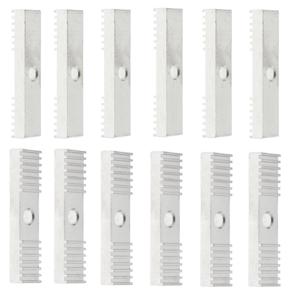 12x Timing Belt Fixing Tooth Piece Pitch Clamp Block 9x40mm For 3D Printer
