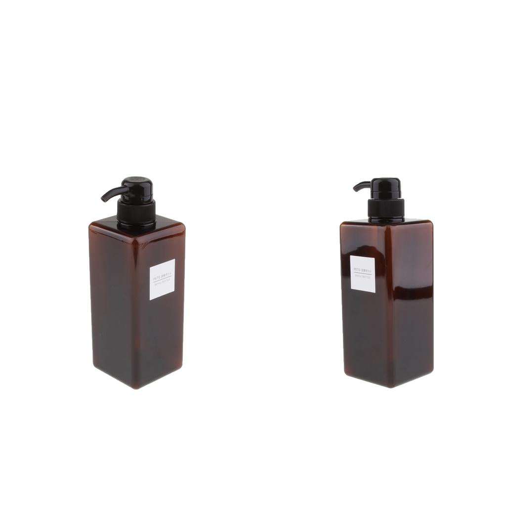 2Pcs Foaming Soap Dispenser Cosmetic Containers Bottle Brown 650ml
