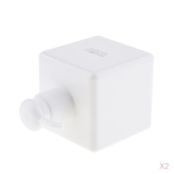 2Pcs Foaming Soap Dispenser Cosmetic Containers Bottle White 250ml
