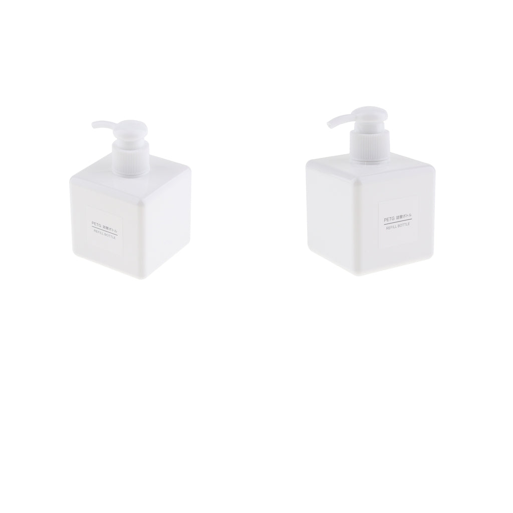 2Pcs Foaming Soap Dispenser Cosmetic Containers Bottle White 250ml